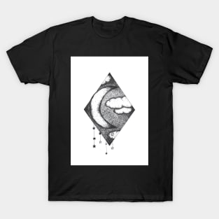 Dotwork moon T-Shirt